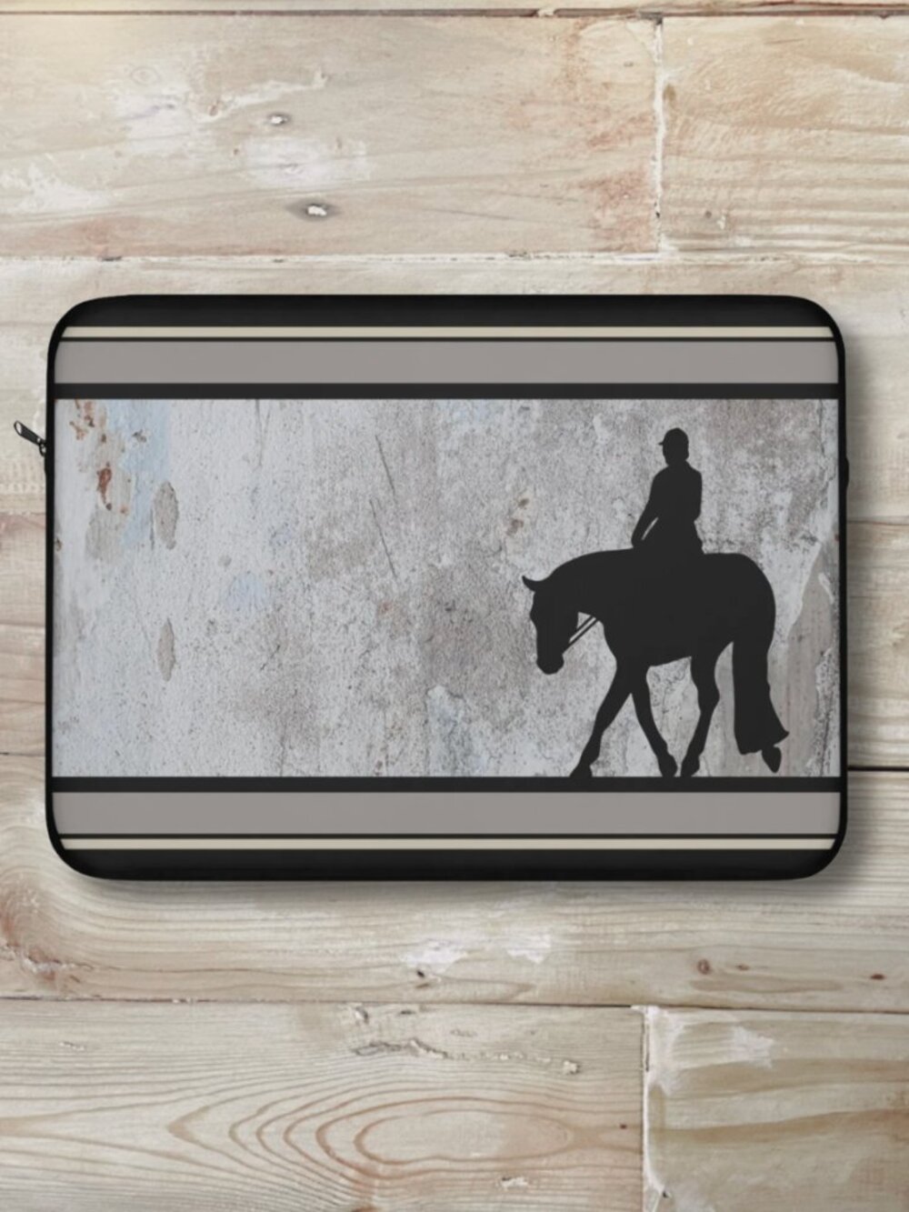 Hunter Under Saddle Horse, Rustic Laptop Sleeve for Horse Lovers, Horse Gift